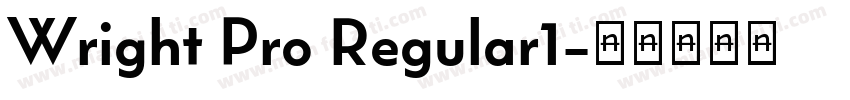 Wright Pro Regular1字体转换